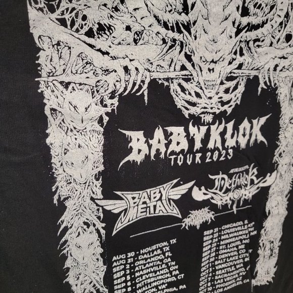 Dethklok Babyklok 2023 Tour shirt  Babymetal - Picture 4 of 4